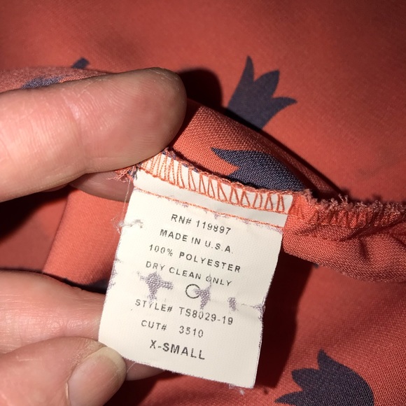 Pomelo Stitch Fix Blouse Top Tulip Print Blouse V Neck Size XS - Picture 5 of 6